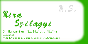 mira szilagyi business card